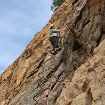 Marion in the upper part of Via Ferrata del Albir